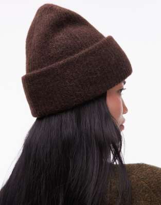 Arket Alpaca And Wool Beanie In Brown