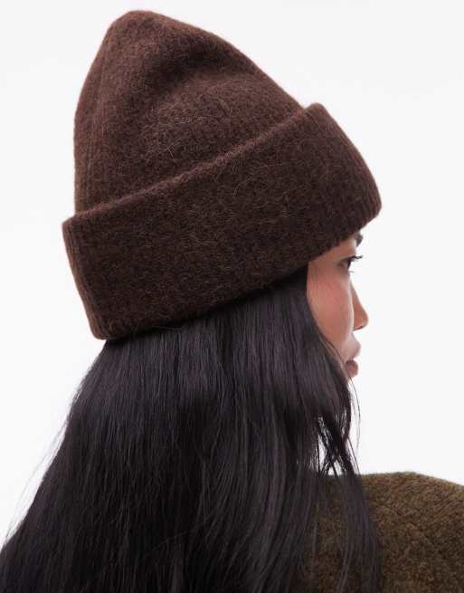 ARKET alpaca and wool beanie in brown
