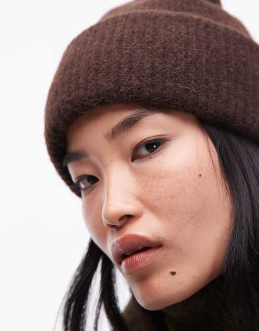 ARKET alpaca and wool beanie in brown