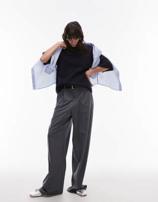Arket Alpaca And Wool Blend Short Sleeve Sweater In Blue