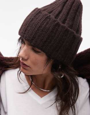 Arket Alpaca Blend Knit Beanie Hat In Brown