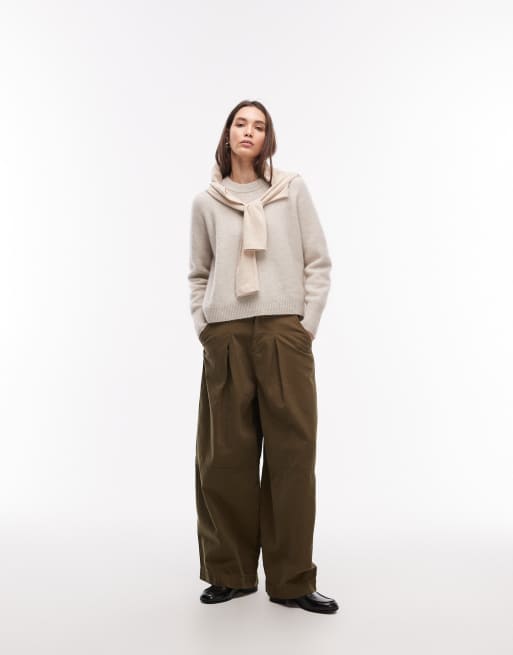 ARKET alpaca wool blend crew neck jumper in off white, 2 of 4