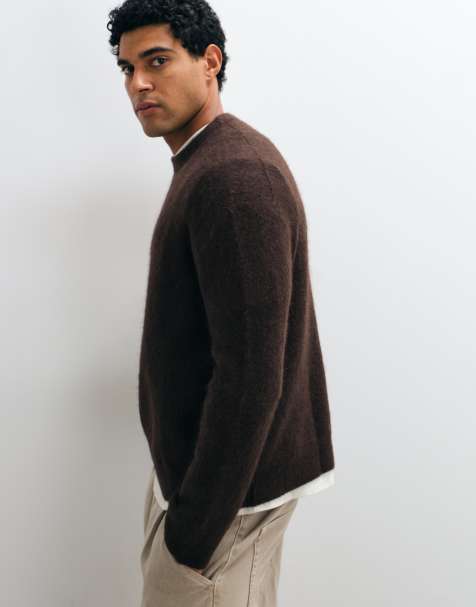 ARKET alpaca wool blend jumper in brown - view 1