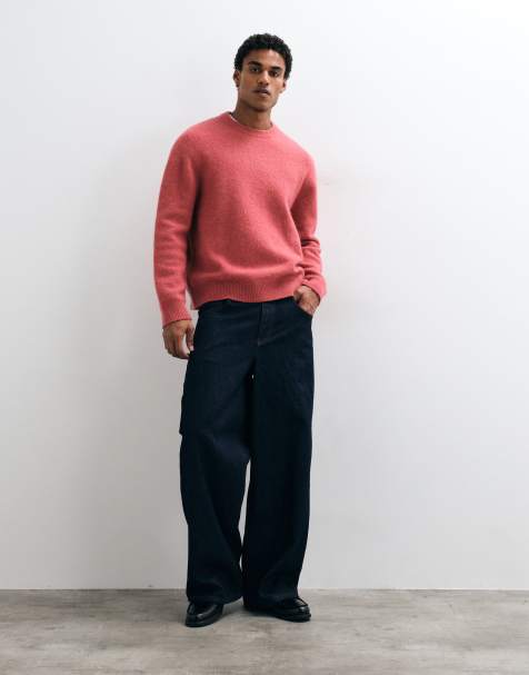 ARKET alpaca wool blend jumper in dark pink - view 1