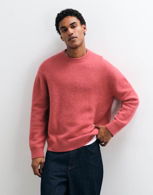 ARKET alpaca wool blend jumper in dark pink, 2 of 5