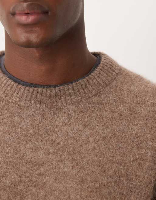 ARKET alpaca-wool blend jumper with crew neck in mole, 5 of 5