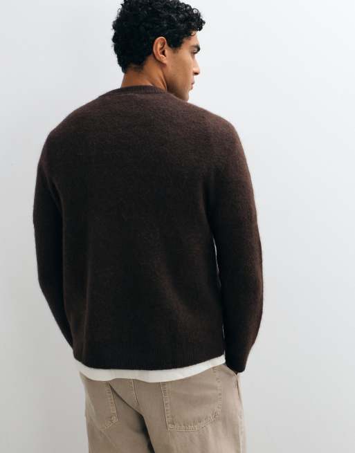 ARKET alpaca wool blend sweater in brown, 3 of 5