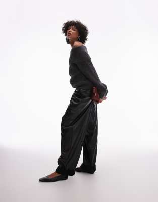 Arket Alpaca Wool Blend Sweater With Fold-over Off-shoulder In Gray