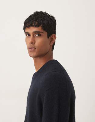 Arket Alpaca Wool Blend V-neck Sweater In Black