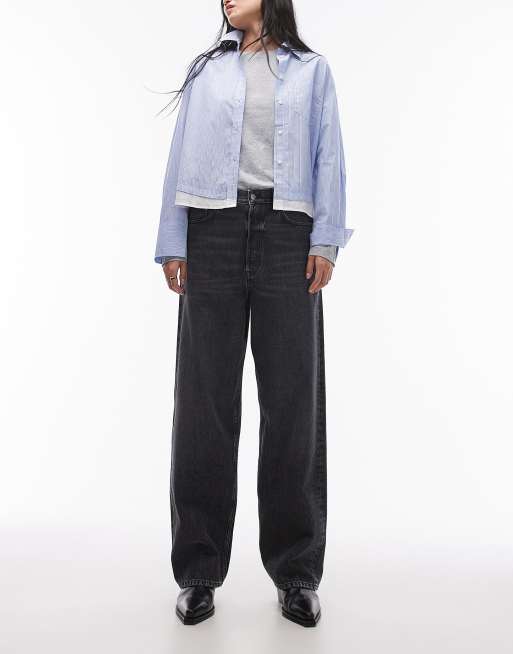 ARKET Amber barrel leg jeans in washed gray