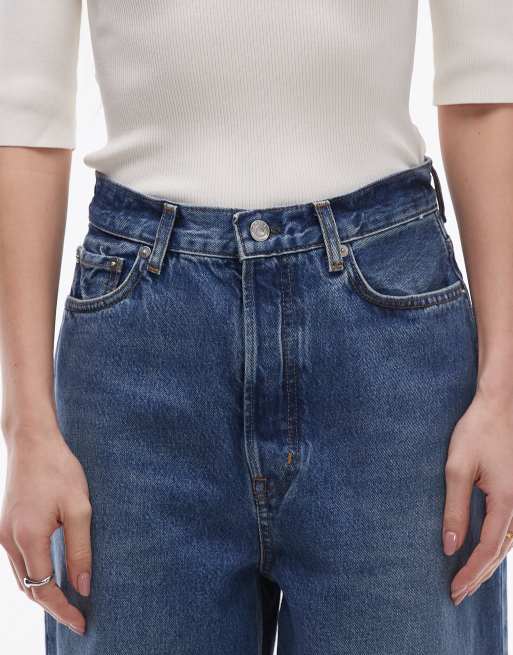 ARKET - Amber - Blå jeans med barrel-ben og slidt finish, 5 af 5