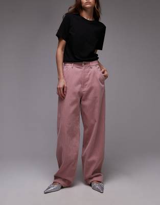 ARKET - Amber - Cordhose in Rosa mit abgerundetem Beinschnitt