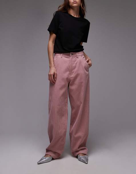 ARKET - Amber - Pantalon large en velours côtelé - Rose - view 1