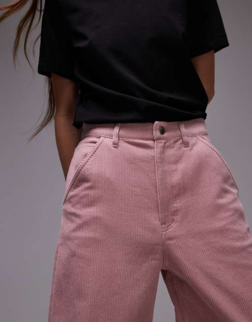 ARKET - Amber - Pantaloni bombati rosa in velluto a coste, 2 di 5