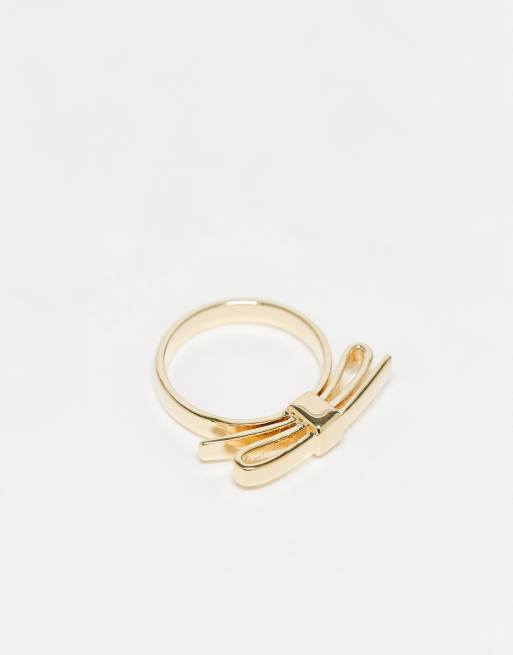ARKET - Anello placcato oro con dettaglio stile fiocco