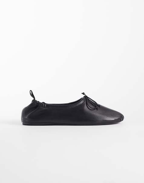 ARKET - Ballerines en cuir véritable - Noir - view 1