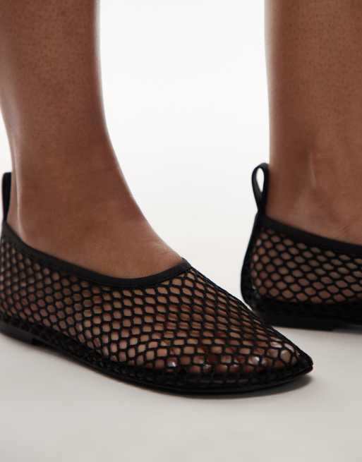ARKET - Ballerines en tulle à bout carré - Noir, 3 de 4