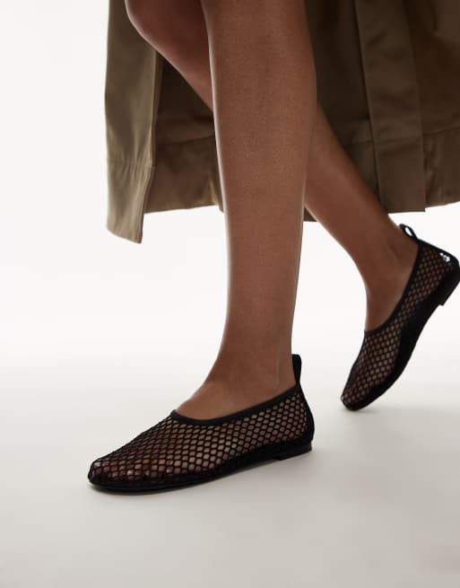 ARKET - Ballerines en tulle à bout carré - Noir, 4 de 4