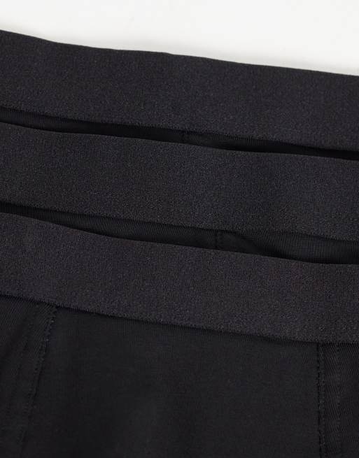 ARKET Baumwollmix 3er-Pack Premium-Trunk-Boxershorts-Set in Schwarz, 3 von 4