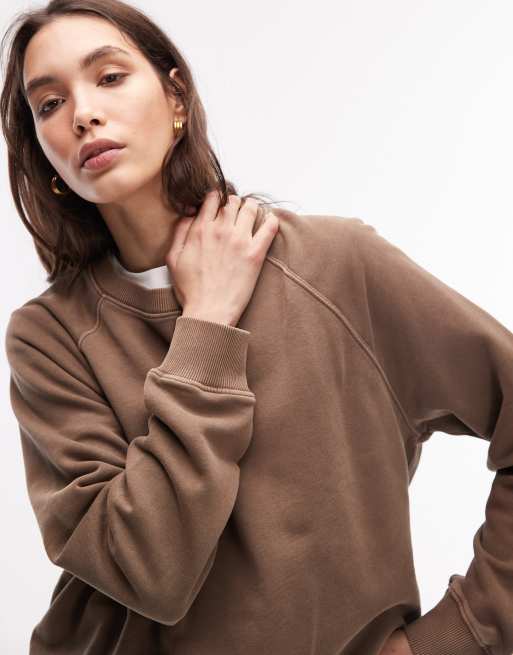 ARKET – Bawełniana bluza z materiału terry w kolorze pieczarkowym, 3 z 4