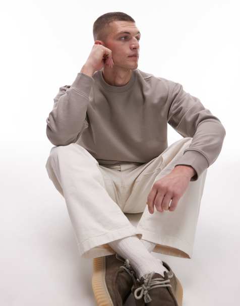 ARKET – Beige, avslappnad sweatshirt i frotté - view 1