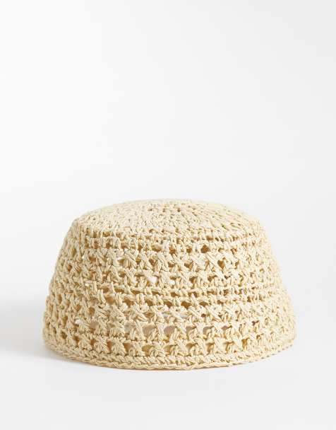 ARKET – Beige, rund sommarhatt i raffia - view 1