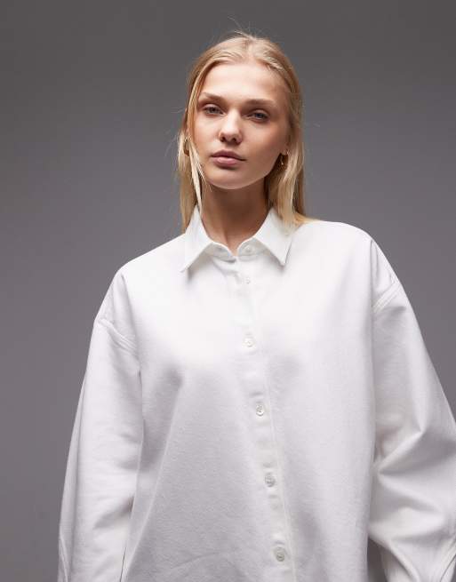 ARKET – Biała koszula jeansowa oversize, 3 z 4