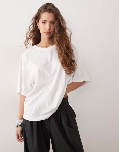 ARKET – Biały T-shirt oversize - view 1