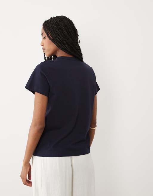 ARKET – Blå, smal t-shirt med korta ärmar, 4 av 4