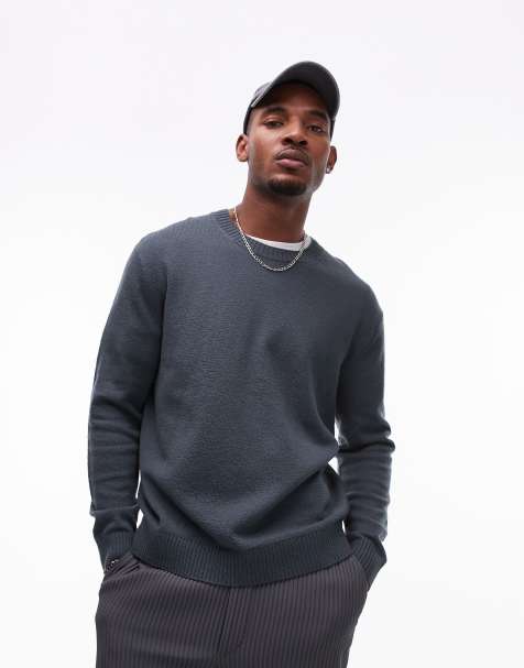 ARKET – Blågrå, strukturstickad tröja - view 1