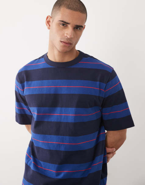 ARKET – Blårandig, kraftig t-shirt i oversize av jersey - view 1