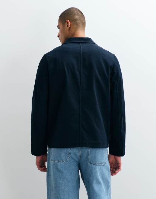 ARKET - Blazer en lin mélangé - Bleu marine, 2 de 5