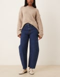 [Arket] ARKET Bloom barrel cropped barrel leg jeans in darkwash blue W31 Dark wash blue