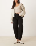 [Arket] ARKET Bloom cropped barrel leg jeans in washed black W25 Washed black