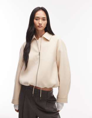 ARKET - Blouson double épaisseur en laine mélangée - Crème vanille-Neutre