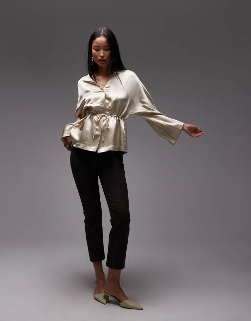 ARKET - Blusa stretta in vita bianco sporco, 3 di 4