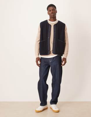 Arket Boiled Wool Tank Top In Black