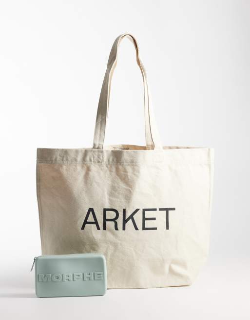 ARKET - bolso shopper tote en blanco roto, 2 de 4