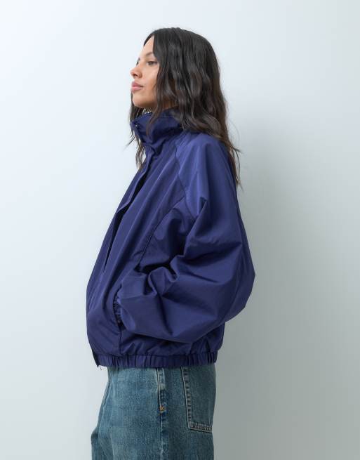 ARKET bomber sportif à col cheminée bleu, 4 de 5