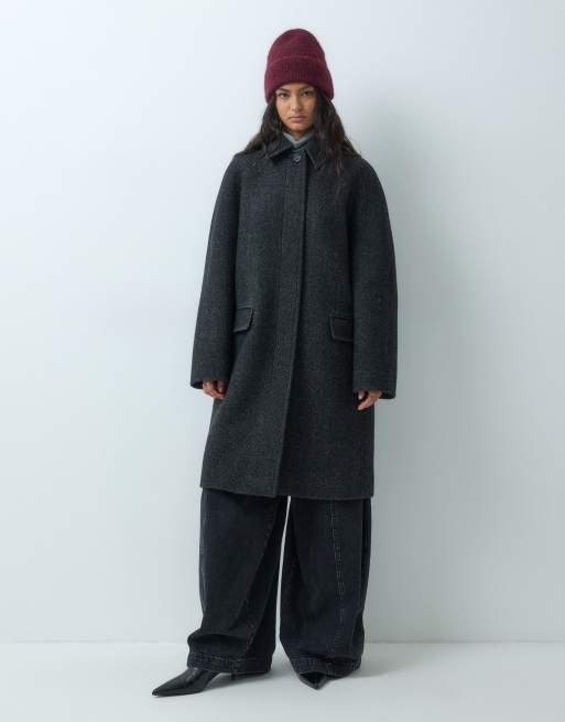 ARKET bonnet en mélange de laine rouge foncé, 4 de 5