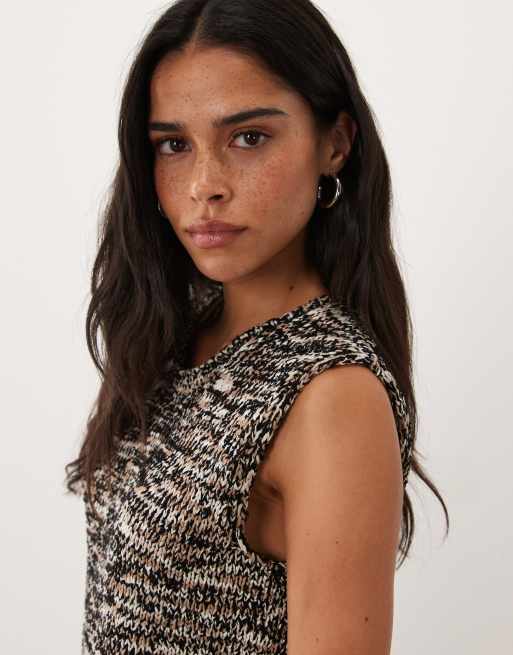 ARKET bouclé-strikket vest i sort mix, 4 af 4
