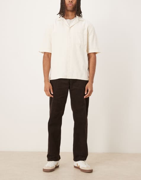 ARKET relaxed fit cord five pocket trousers in brown