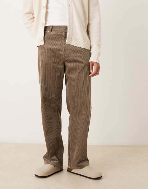 ARKET cord loose fit trousers in mole brown