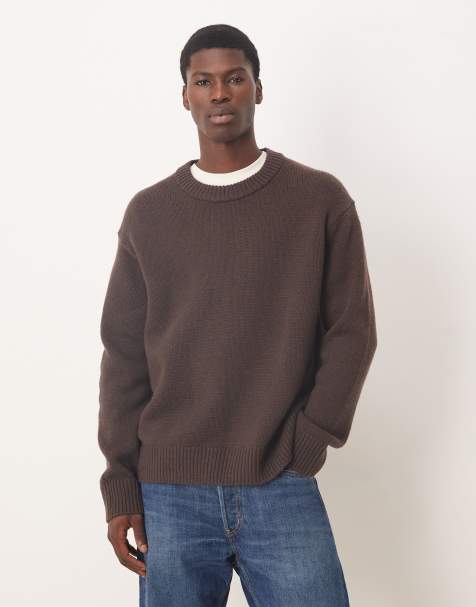 ARKET wool oversized jumper in brown