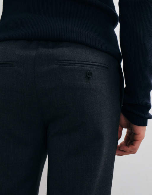 ARKET broek van wolmix met rechte pijpen in zwart, 4 van 5