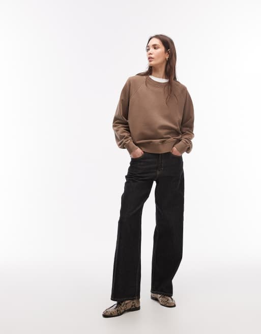 ARKET - Brun sweatshirt i bomuldsfrotté, 4 af 4