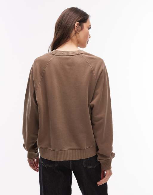 ARKET – Brun sweatshirt i bomullsfrotté, 2 av 4