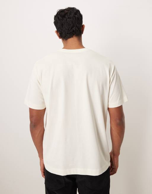 ARKET – Cafe – Biały T-shirt unisex z nadrukiem z przodu, 3 z 4