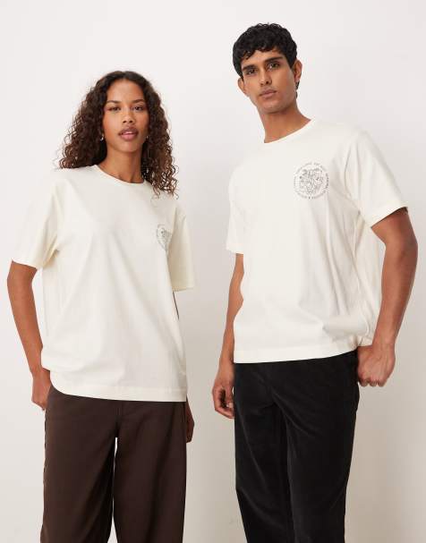 ARKET – Café – Unisex-T-Shirt in Weiß mit Print vorne - view 1