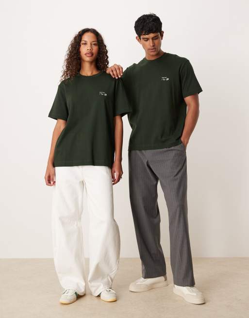 ARKET - Cafe - Unisex T-shirt met print op de rug in donkergroen, 2 van 4